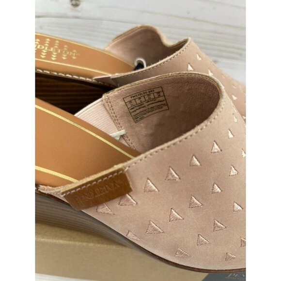 Pendleton Womens 11 NIB Peconic Wedge Sandals Tuscany Blush Pink Slip On Learner - Picture 8 of 10